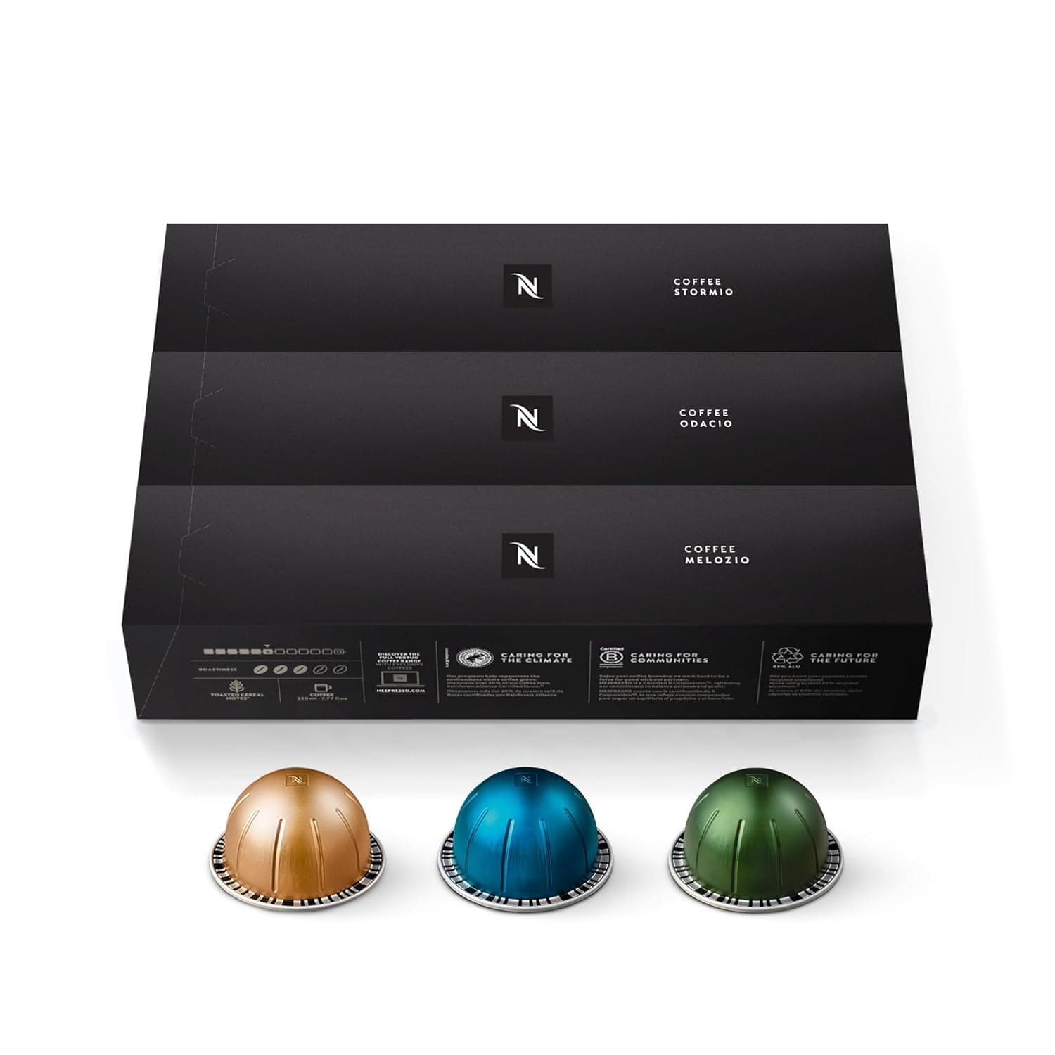 Nespresso Vertuo Coffee Pods Variety Pack – Medium & Dark Roast, 30 Count (7.8 oz Cups)