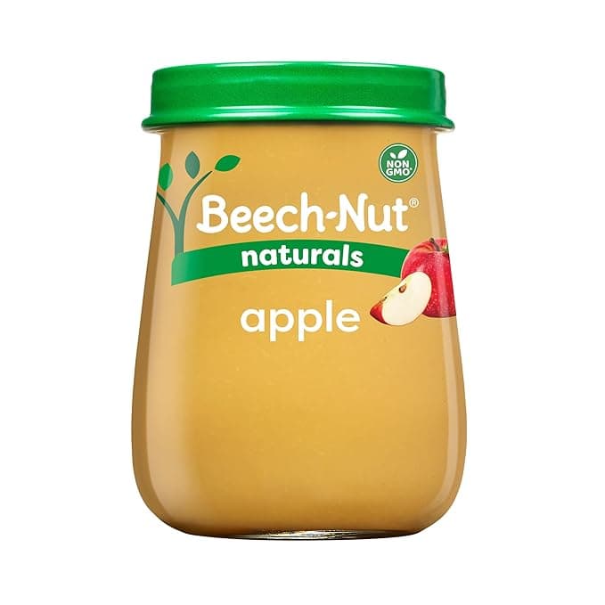Beech-Nut Naturals Stage 1 Baby Food, Apple, 4 oz Jar (10 Pack)