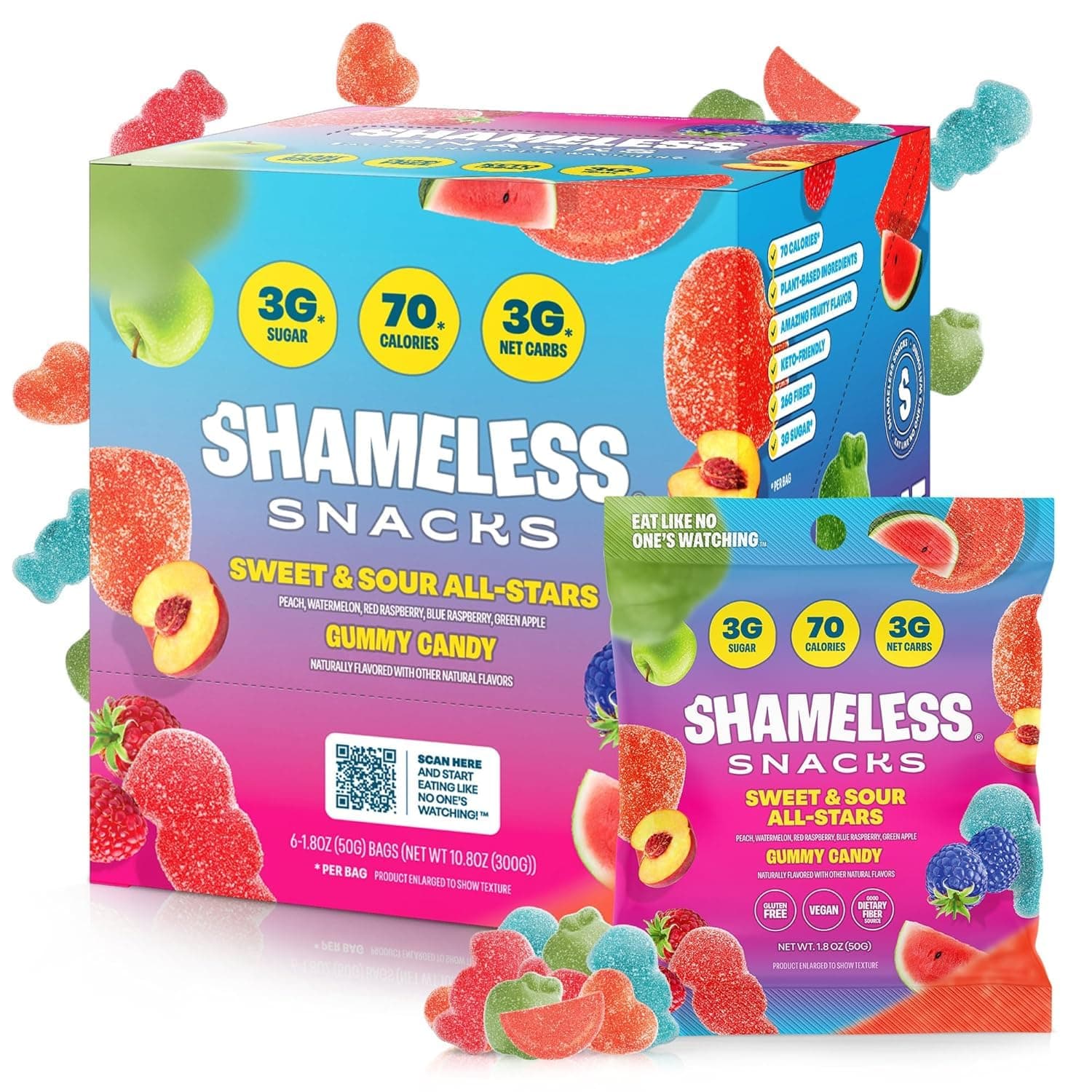Shameless Snacks Sweet & Sour Allstars – Candy Variety Pack