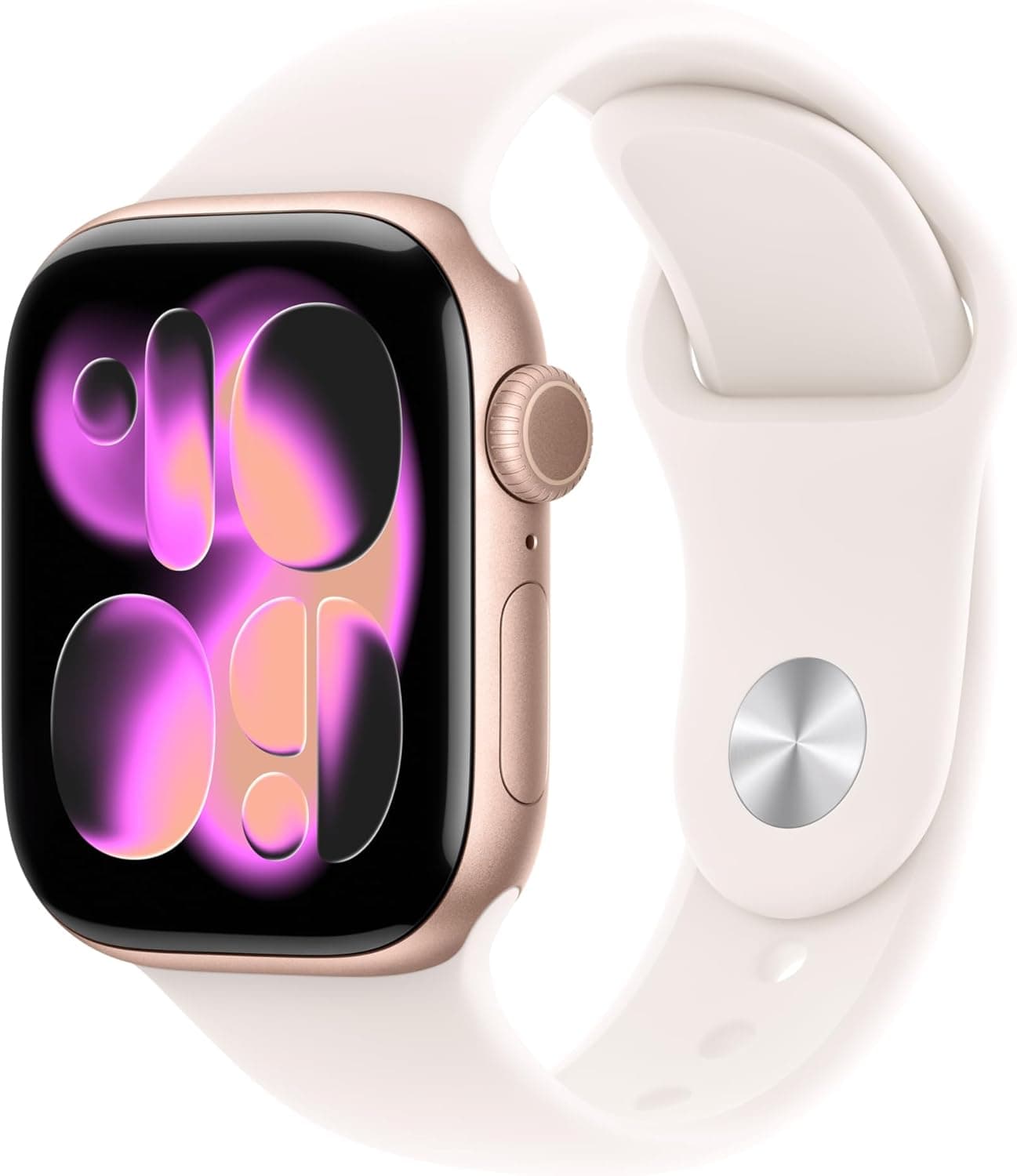 Apple Watch Series 11 (GPS, 42mm) – Rose Gold with Light Blush Sport Band