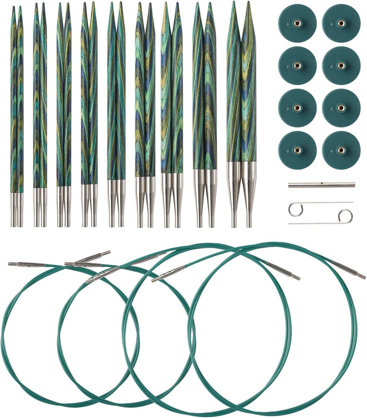 Knit Picks Options Caspian Wood Interchangeable Knitting Needle Set – US 4–11