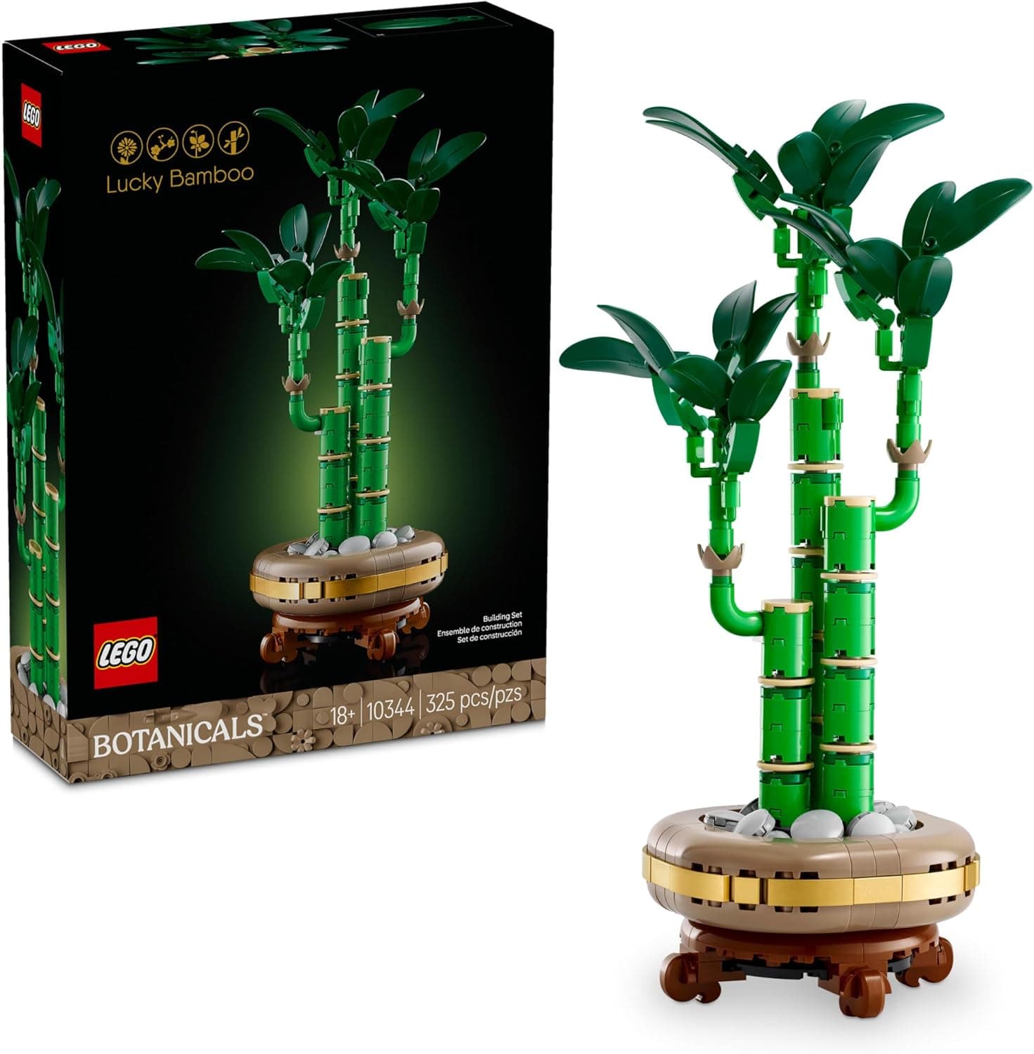 LEGO Botanicals Lucky Bamboo Set 10344 – Buildable Artificial Plant Home Décor for Adults
