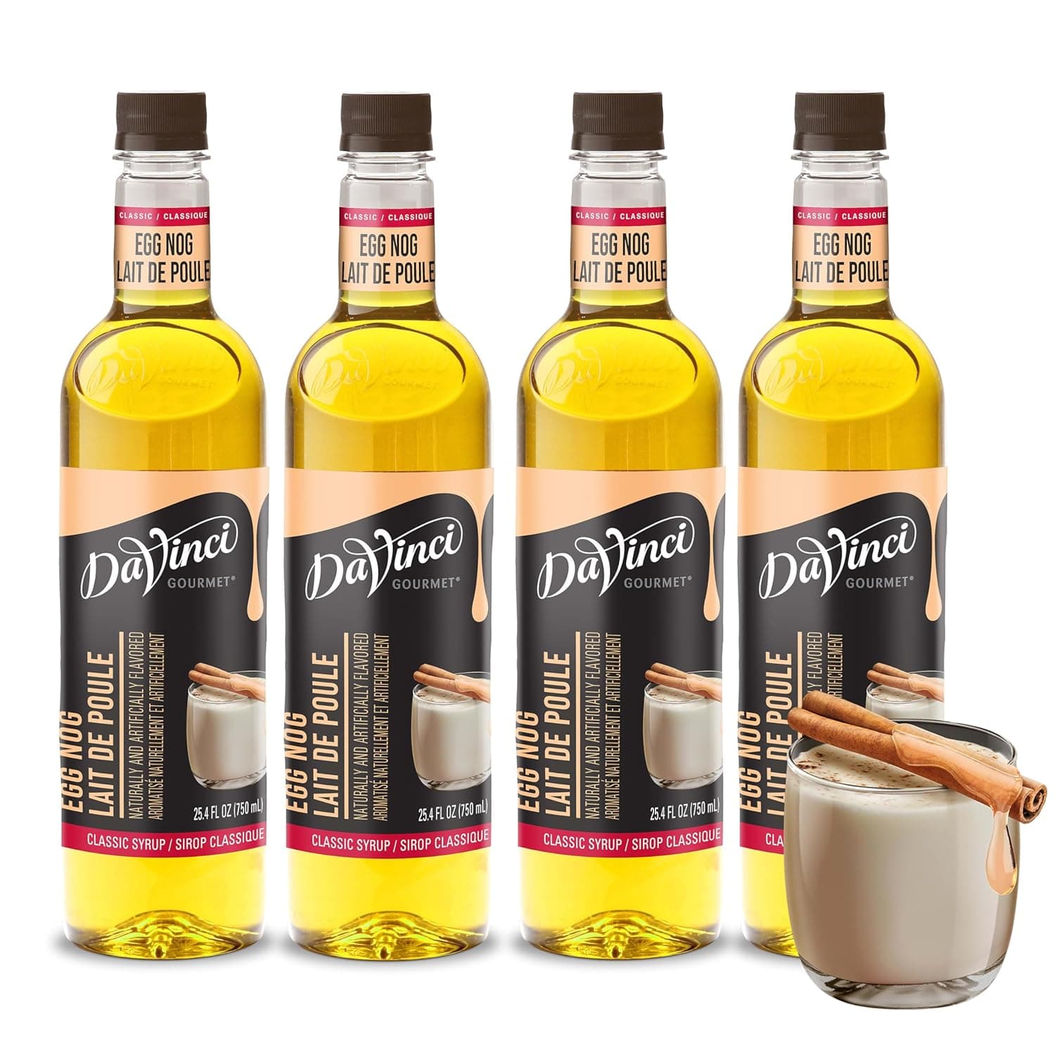DaVinci Gourmet Classic Egg Nog Syrup, 25.4 Fluid Ounces (Pack of 4)